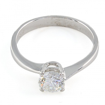 18ct white gold Diamond 60pt Solitaire Ring size K